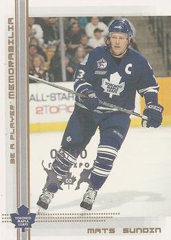 2000-01 Be a Player Memorabilia - Toronto Fall Expo Gold #296 Mats Sundin Front