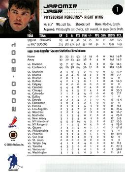 2000-01 Be a Player Signature Series - Cleveland National Emerald #22 Jaromir Jagr Back