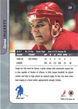 2000-01 Be a Player Signature Series - Toronto Spring Expo Emerald #59 Darren McCarty Back