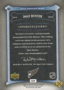 2006-07 Parkhurst - Autographs #40 Dale Hunter Back
