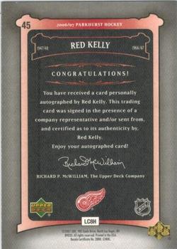 2006-07 Parkhurst - Autographs #45 Red Kelly Back