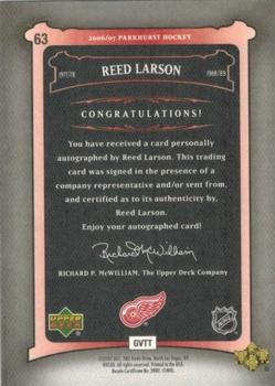 2006-07 Parkhurst - Autographs #63 Reed Larson Back
