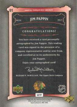 2006-07 Parkhurst - Autographs #91 Jim Pappin Back