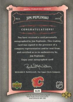 2006-07 Parkhurst - Autographs #94 Jim Peplinski Back