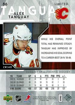 2006-07 SP Authentic - Limited #86 Alex Tanguay Back