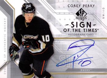 2006-07 SP Authentic - Sign of the Times #ST-CP Corey Perry Front