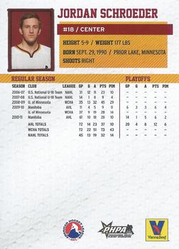 2011-12 Vienna Beef Chicago Wolves (AHL) #26 Jordan Schroeder Back