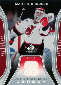 2006-07 SP Game Used - Authentic Fabrics #AF-MB Martin Brodeur Front