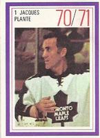 1970-71 Esso Power Players #NNO Jacques Plante Front