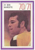 1970-71 Esso Power Players #NNO Don Marcotte Front