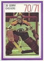 1970-71 Esso Power Players #NNO Gerry Cheevers Front