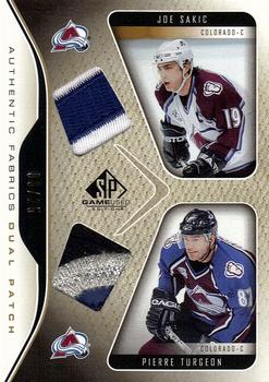 2006-07 SP Game Used - Authentic Fabrics Dual Patches #AF2-TS Pierre Turgeon / Joe Sakic Front