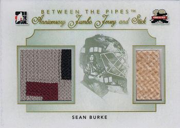 2011-12 In The Game Between The Pipes - Anniversary Jumbo Jersey and Stick #AJJS-30 Sean Burke Front