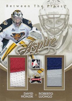 2011-12 In The Game Between The Pipes - Aspire Gold #AS-21 David Honzik / Roberto Luongo Front