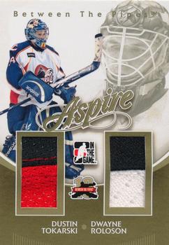 2011-12 In The Game Between The Pipes - Aspire Gold #AS-30 Dustin Tokarski / Dwayne Roloson Front