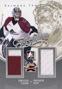 2011-12 In The Game Between The Pipes - Aspire Silver #AS-04 Trevor Cann / Patrick Roy Front