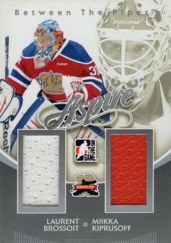 2011-12 In The Game Between The Pipes - Aspire Silver #AS-05 Laurent Brossoit / Miikka Kiprusoff Front