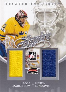 2011-12 In The Game Between The Pipes - Aspire Silver #AS-10 Jacob Markstrom / Henrik Lundqvist Front
