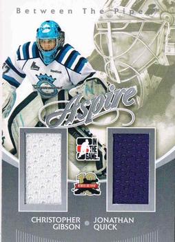 2011-12 In The Game Between The Pipes - Aspire Silver #AS-12 Christopher Gibson / Jonathan Quick Front