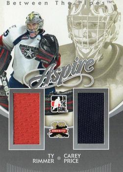 2011-12 In The Game Between The Pipes - Aspire Silver #AS-26 Ty Rimmer / Carey Price Front