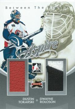 2011-12 In The Game Between The Pipes - Aspire Silver #AS-30 Dustin Tokarski / Dwayne Roloson Front