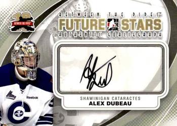 2011-12 In The Game Between The Pipes - Authentic Goaliegraph #A-ADU Alex Dubeau Front