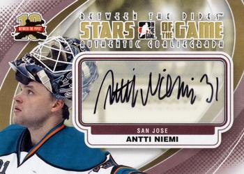 2011-12 In The Game Between The Pipes - Authentic Goaliegraph #A-AN Antti Niemi Front