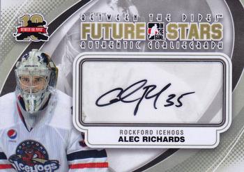 2011-12 In The Game Between The Pipes - Authentic Goaliegraph #A-AR Alec Richards Front