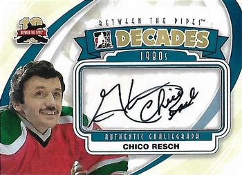 2011-12 In The Game Between The Pipes - Authentic Goaliegraph #A-CR Chico Resch Front