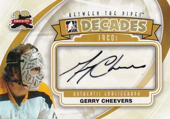 2011-12 In The Game Between The Pipes - Authentic Goaliegraph #A-GC Gerry Cheevers Front