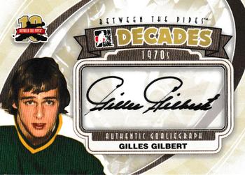 2011-12 In The Game Between The Pipes - Authentic Goaliegraph #A-GG Gilles Gilbert Front