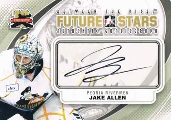 2011-12 In The Game Between The Pipes - Authentic Goaliegraph #A-JA Jake Allen Front