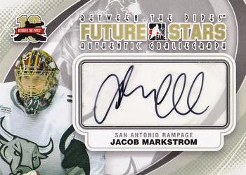 2011-12 In The Game Between The Pipes - Authentic Goaliegraph #A-JM Jacob Markstrom Front