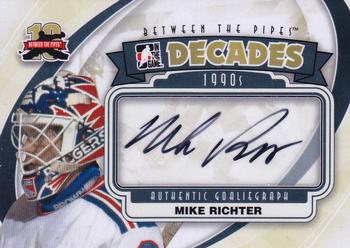 2011-12 In The Game Between The Pipes - Authentic Goaliegraph #A-MR Mike Richter Front