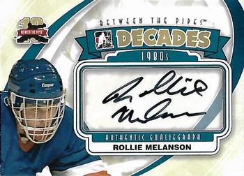 2011-12 In The Game Between The Pipes - Authentic Goaliegraph #A-RM Rollie Melanson Front