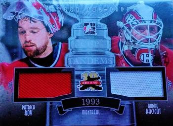 2011-12 In The Game Between The Pipes - Cup Tandems Silver #CT-03 Patrick Roy / Andre Racicot Front