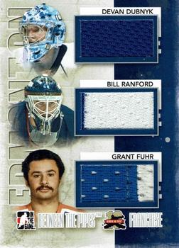 2011-12 In The Game Between The Pipes - Franchise Silver #F-08 Devan Dubnyk / Bill Ranford / Grant Fuhr Front