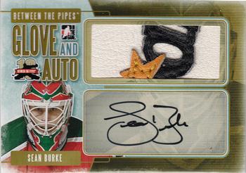 2011-12 In The Game Between The Pipes - Game Used Glove and Auto #GA-SB Sean Burke Front
