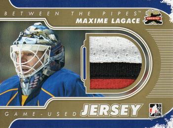 2011-12 In The Game Between The Pipes - Game Used Jersey Gold #M-55 Maxime Lagace Front
