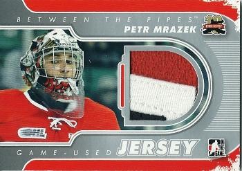 2011-12 In The Game Between The Pipes - Game Used Patch Silver #M-56 Petr Mrazek Front