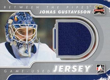 2011-12 In The Game Between The Pipes - Game Used Jersey Silver #M-13 Jonas Gustavsson Front