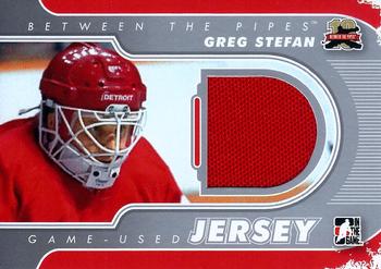 2011-12 In The Game Between The Pipes - Game Used Jersey Silver #M-37 Greg Stefan Front