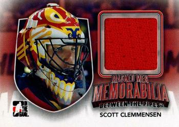 2011-12 In The Game Between The Pipes - Masked Men IV Memorabilia #MMM-10 Scott Clemmensen Front