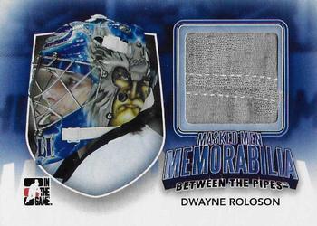 2011-12 In The Game Between The Pipes - Masked Men IV Memorabilia #MMM-37 Dwayne Roloson Front