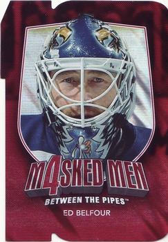 2011-12 In The Game Between The Pipes - Masked Men IV Ruby Die Cuts #MM-05 Ed Belfour Front