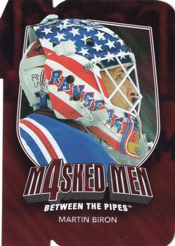 2011-12 In The Game Between The Pipes - Masked Men IV Ruby Die Cuts #MM-07 Martin Biron Front