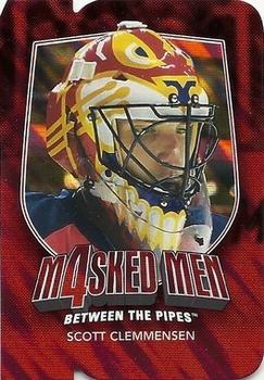 2011-12 In The Game Between The Pipes - Masked Men IV Ruby Die Cuts #MM-12 Scott Clemmensen Front