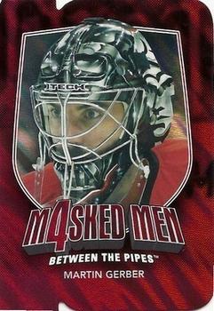 2011-12 In The Game Between The Pipes - Masked Men IV Ruby Die Cuts #MM-20 Martin Gerber Front