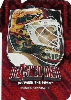 2011-12 In The Game Between The Pipes - Masked Men IV Ruby Die Cuts #MM-25 Miikka Kiprusoff Front