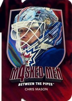 2011-12 In The Game Between The Pipes - Masked Men IV Ruby Die Cuts #MM-29 Chris Mason Front